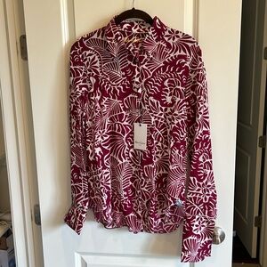 Robert Graham Silk Blend Print Shirt Sz S NWT